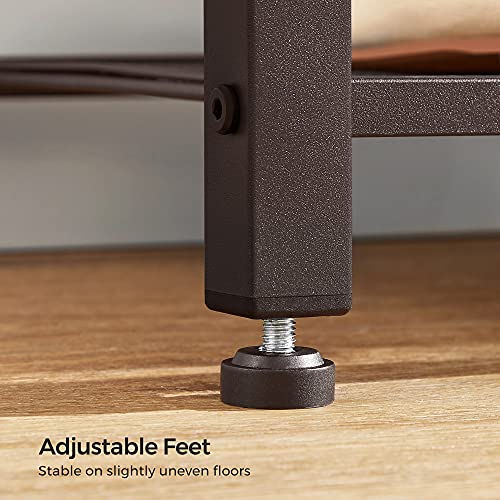 Vasagle Coat Rack, 3-In-1 Hall Tree, Entryway Shoe Bench Coat Stand, Storage Shelves Accent Furniture Steel Frame Large Size, Industrial, Rustic Brown And Bronze Uhsr45Ax #TOP7