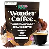 POW Wonder Coffee – Premium Adaptogenic Mushroom Coffee for Focus & Calm Energy with Lion’s Mane, Chaga, Reishi, Tremella & L-Theanine (50 mg Caffeine, 28 Servings) – Smooth Flavor, No Jitters, Vegan