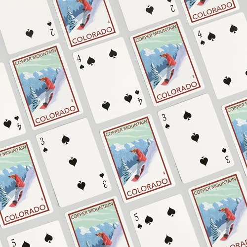 Lantern Press Copper Mountain, Naipes Poker 52 Cartas miniatura 4