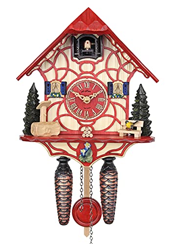 HerrZeit by Adolf Herr HerrZeit Adolf Herr Quartz Cuckoo Clock - Magic Red