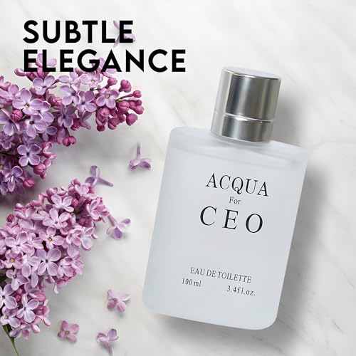 Image of AFLUXE AQUA FOR CEO, Eau De Toilette Spray Perfume, Fragrance For Men- Daywear, Casual Daily Cologne Set With Deluxe Suede Pouch- 3.4 Oz Bottle- Ideal EDT Beauty Gift For Birthday, Anniversary