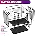 38 Inch Dog Crate, Three-Door Heavy Duty Dog Crate, Suitable for All Dogs, Easy Assembly and Cleaning, Indoor and Outdoor Use