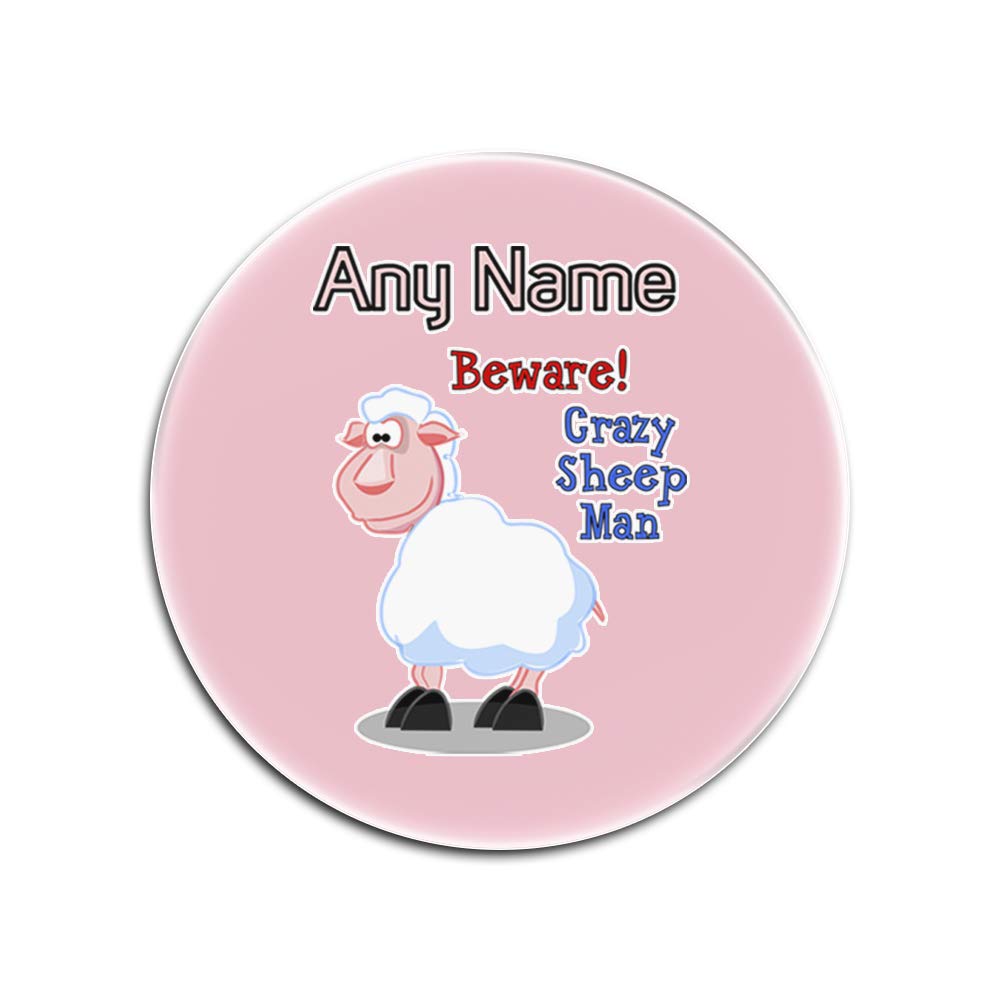 Sous-verres en verre Crazy Sheep Man blanc cadeau idéal pour crémaillère