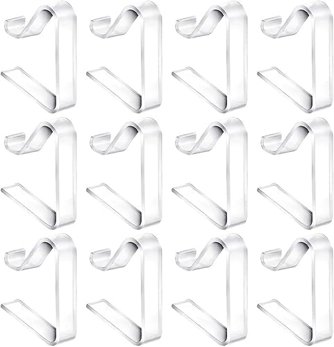 GANAZONO 12 abrazaderas para mantel con clip de fijación transparente para mantel, clips antideslizantes para mantel, clips de fijación para mantel