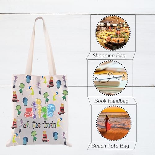 Bolso tote con personajes de dibujos animados y expresiones emocionales, CMNIM, para mujer miniatura 7