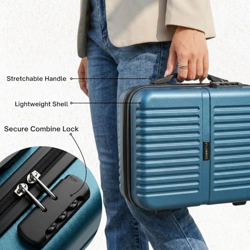 Image of VALMORE Valmore AeroVault 13 Hardshell Laptop Bag for 13-Inch MacBook, Polycarbonate Hard Case with Lock, Premium Cushioned Interior, Trolley Sleeve