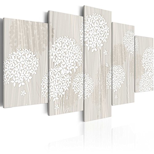 murando - Cuadro en Lienzo Diente de Leon 200x100 Impresión de 5 Piezas Material Tejido no Tejido Impresión Artística Imagen Gráfica Decoracion de Pared Flores Naturaleza b-C-0020-b-m