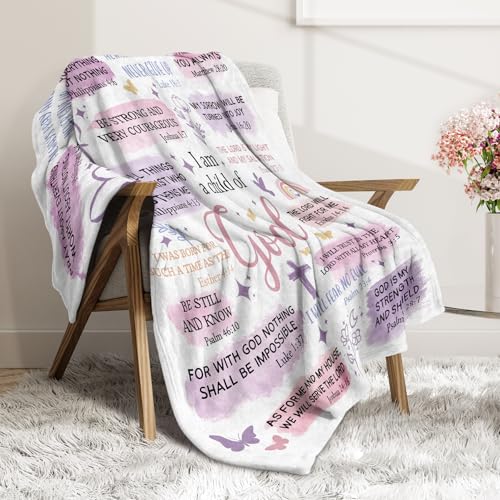 Encoink Baptism Gifts for Girl, I Am a Child of God Blanket, Teen Girl Gifts Trendy Stuff, Christian Birthday Gifts for Teen Girls, Women Confirmation & First Communion Gifts for Girls(50 * 60) by Encoink - Used condition - Image 8