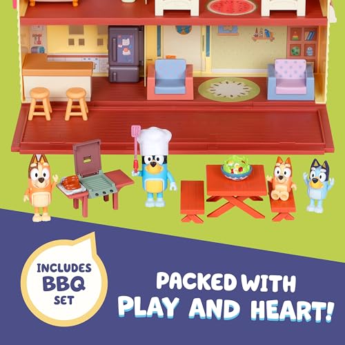 Image of Bluey Toy House Mega Bundle, Family Home & BBQ Playhouse, Ages 3-5