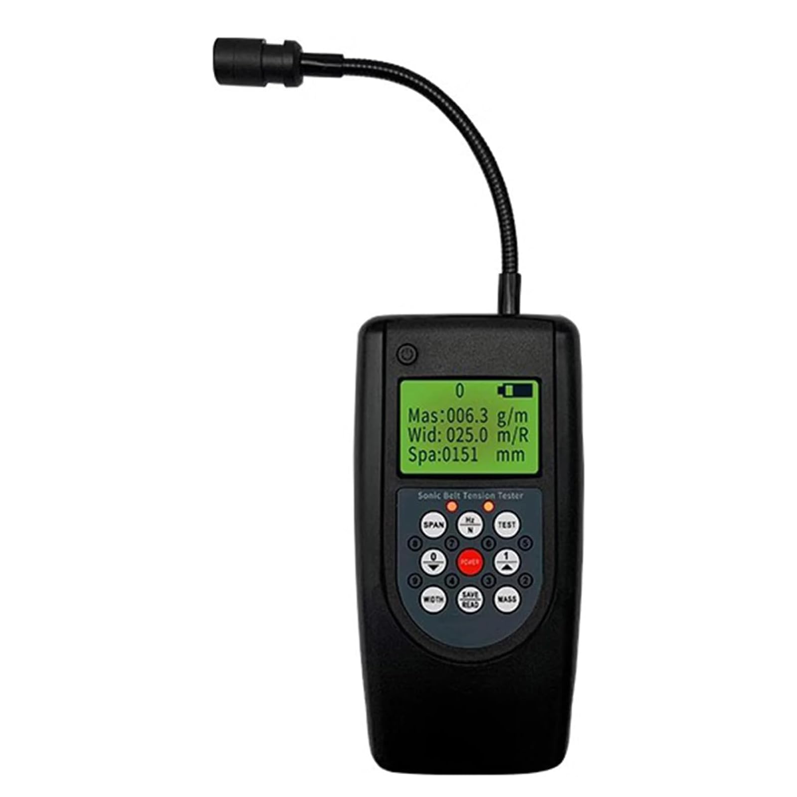 Akustyczny miernik napięcia pasa z podświetlanym wyświetlaczem LCD i regulowaną sondą, 10 Hz-680 Hz do pomiaru napięcia
