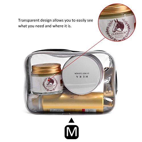 Clear Toiletry Makeup Bags, Pvc Plastic Travel Cosmetic Bag With Zipper (Mini Size, 2 Pack) #TOP6