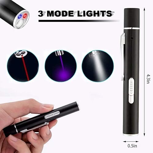 Miniatura 4 de Paquete de 2 juguetes para gatos, puntero, juguetes interactivos para gatos y perros de interior, captura de gatos de mascotas, herramienta