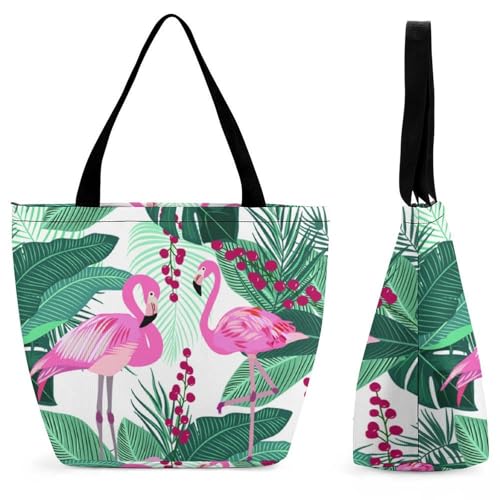 Sac de shopping flamant rose grand format pour remplacer les cabas