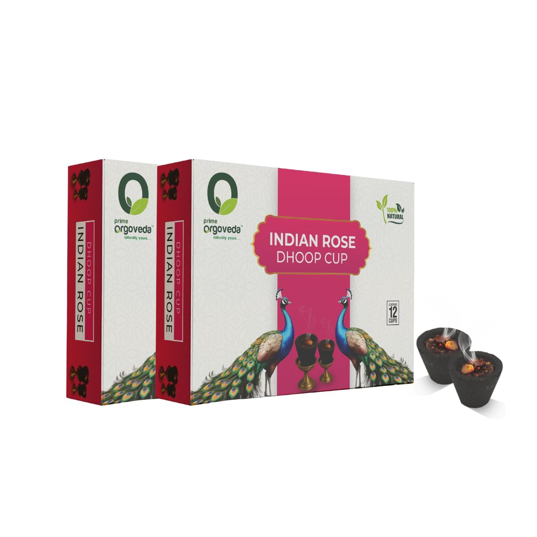 Indian Rose Dhoop Cup | 100% Natural | Charcoal-Free, Handcrafted for Meditation, Pooja & Aromatherapy | Long-Lasting Fragrance (Pack of 12 Cups)-picture-12