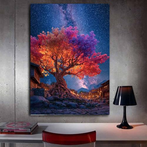 Peintures murales spatiales et nature féerique pour votre salon