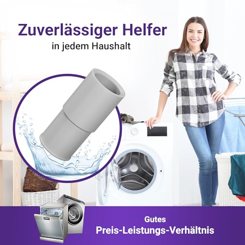 Viоks.pro Waschmaschine Ablaufschlauch Adapter 21 auf 19 mm Ø - Wasserschlauch Adapter für Abwasserschlauch Waschmaschine, Ablaufschlauch Spülmaschine