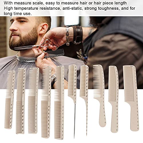 Peines de corte de cabello 10 pzas kit de fibra carbono miniatura 2