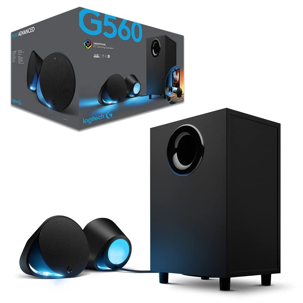 Logitech G 980-001303 G560 LIGHTSYNC PC Gaming Speakers Black