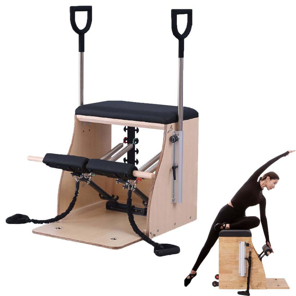 Máquina de Pilates Reformer para el hogar/Equipo de Entrenamiento de Yoga, Corrector de Postura de Yoga, Entrenador de Abdominales, Usar en casa y Entrenar en el Gimnasio