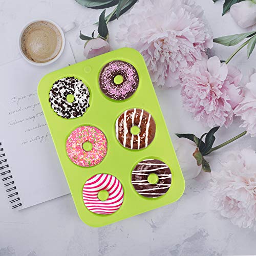 image for BAKHUK Donut Pan, Silicone Donut Mold, 3 Pcak Non-Stick Mold for Donut