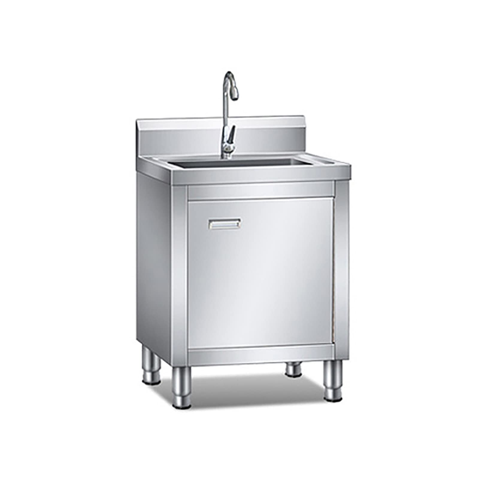 TAXXII Outdoor Sink Set,Laundry Utility Freestanding Kitchen Sinks with Drainer Unit and Cold Hot Water Pipe Faucet for Garage Restaurant Laundry Room