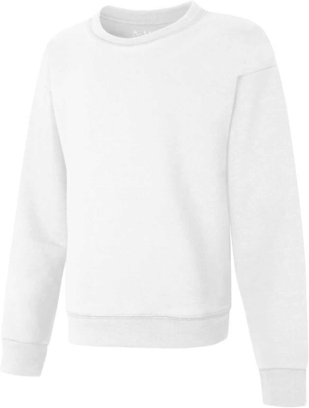 Girls EcoSmart Crewneck Sweatshirt, Soft Midweight Fleece Pullover for Girls