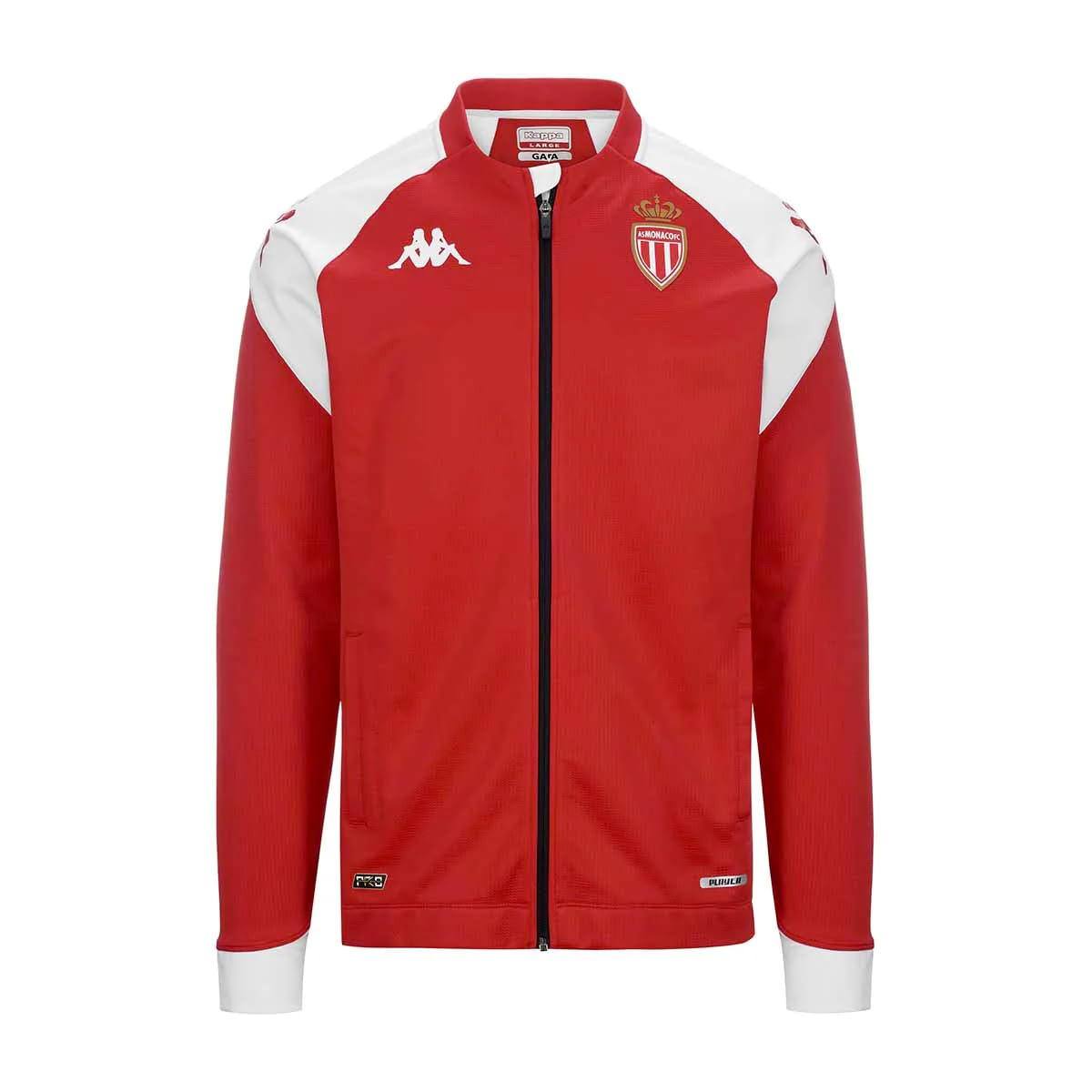 Kappa Arun PRO 7 AS Monaco 23-24 Sweatshirt, Official Sweatshirt, Red/Gray, 14Y, Boy
