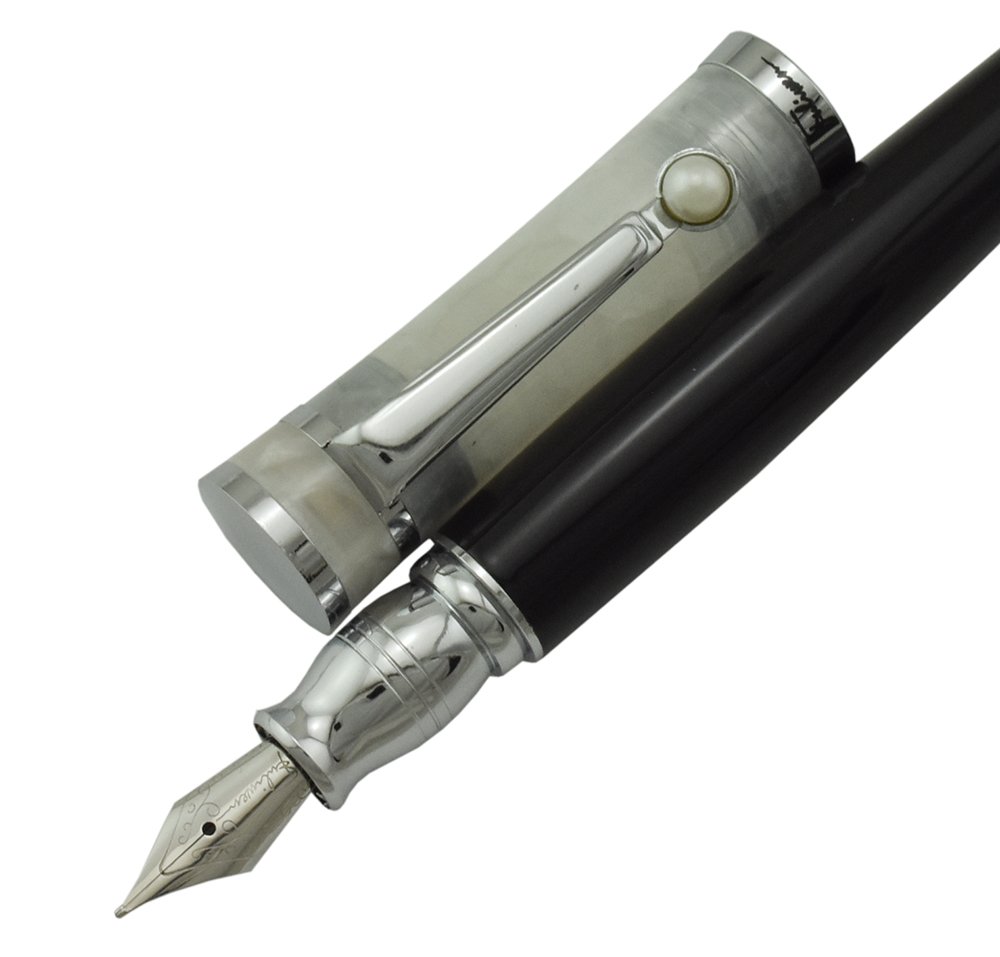 セルロイド？　万年筆 Amazon.co.jp: Fuliwen セルロイド万年筆 細字 ブラック・ホワイト