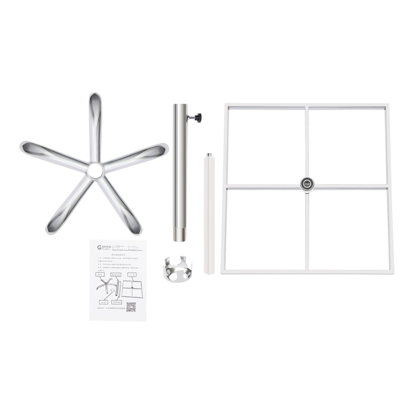 360° Drehteller Lackierständer Höhenverstellbar Edelstahl 60cm | Plattform Ständer