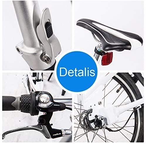 JINHH Erwachsene16 Zoll 3-Gang Hochpräziser Wellenantrieb, kein Ketten-Rennrad, schnell zusammenklappbares Fahrrad für Männer und Frauen, Doppel-V-Bremse – Bild 5