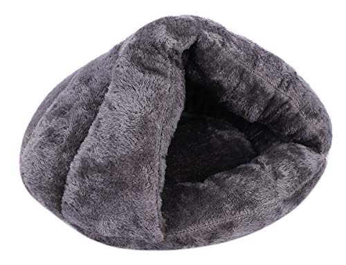 ITODA Hundebett Kleine Hund Hundehütte Plüsch Hundekissen Haustier Schlafsack Katze Welpe Hundehöhle Abwaschbar Katzenhöhle Weich Katzenbett Verdickt Schlafplatz für Zuhause Hundehaus Katzenhaus