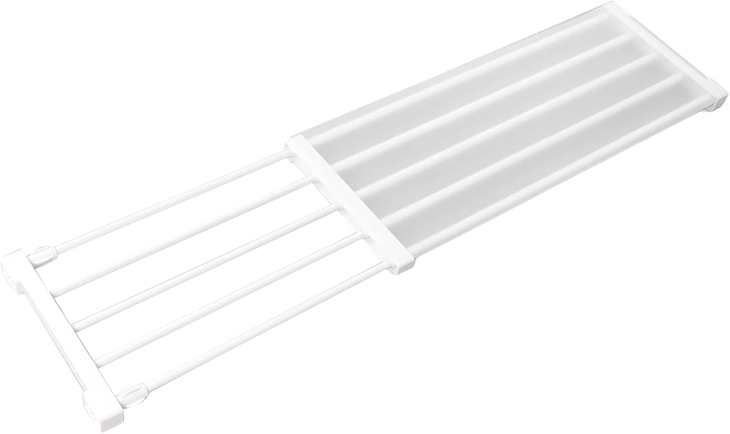 Adjustable DIY Closet Tension Shelf Shoe Rack with Expandable Nail Separator Shelf for Cupboard, Bookcases and Cabinets, Save Space for Bathroom, Kitchen (Pwshymiu61w8ait3k-15)