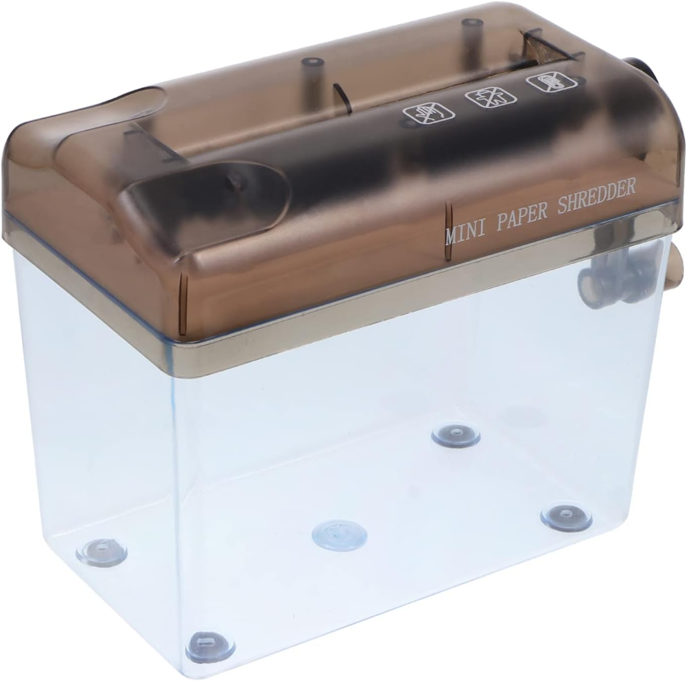 Mini Manual Paper Shredder for Office Use Compact Hand Crank Paper Cutter for Shredding Bills Receipts and Documents Black Desktop Tool