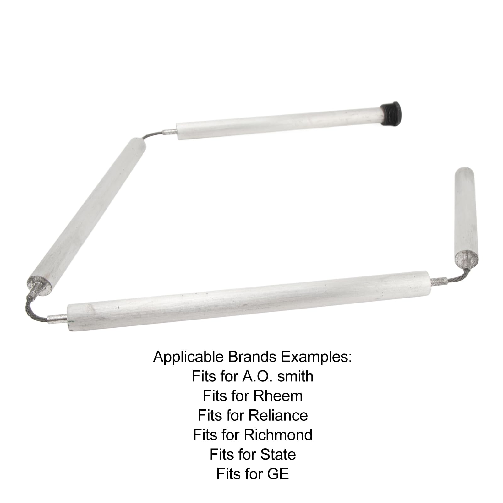Varilla de ánodo para calentador de agua, varilla de ánodo de magnesio con rosca NPT de 44 pulgadas y 3/4 pulgadas para calentador varilla de ánodo para calentador de agua caliente