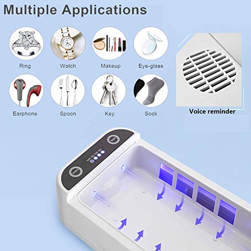 Cell Phone Sanitizer UV, Portable UV Light Smart Phone Sterilizer, Cell Phone Cleaners UV Light Sanitzier Box,Aromatherapy Function Disinfector for iOS Android Smartphones Jewelry Watch