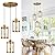 Osimir 3-Light Pendant Lighting, Brushed Gold Dining Room Chandelier Light Fixture Over Table with Clear Glass, Modern Cluster Hanging Lights for Kitchen Island Sink, OS-3014-3BG
