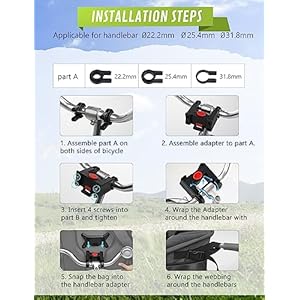   Pecute-Dog-Basket-for-Bike-Handlebar-Adapter-Dog-Bike-Basket-with-Breathable-Mesh-Large-Side-Pockets-Comfy-Cushion-Dog-Bike-Carrier-for-Small-Dogs-Cats-Pets