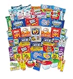 Snacks Variety Pack for Adults Kids Students - 60 Count Sweet and Salty - Inmates Soldiers Men Women - Camp Care Package Gift Basket - College Treats, Office Snacks, Snack Packs by The LakeHouse