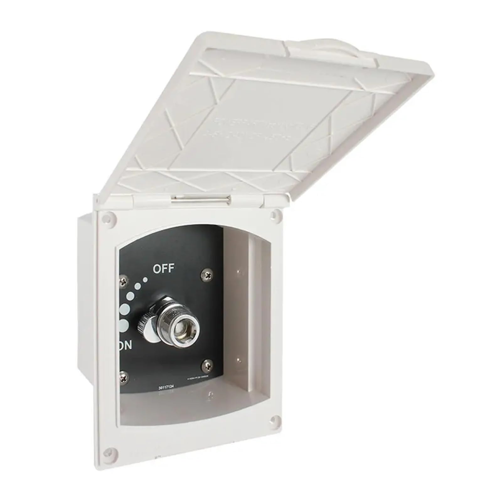 Edede Bianco Exterior Shower Box Kit For Caravan Rv Boat Motorhome Outdoor Rv Modificat Accessories With Adjustable Water Valve(Bianco)