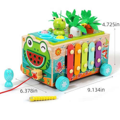 JAUNTY Toddler Wooden Montessori Toy for 1 2 3 Year Old Toys, Educational Stem Toy for Baby Boys Girls 18 Months+, Preschool Learning Fine Motor Skill First 1st Birthday Gifts for Kids Girl Boy 1-3 - Image 4