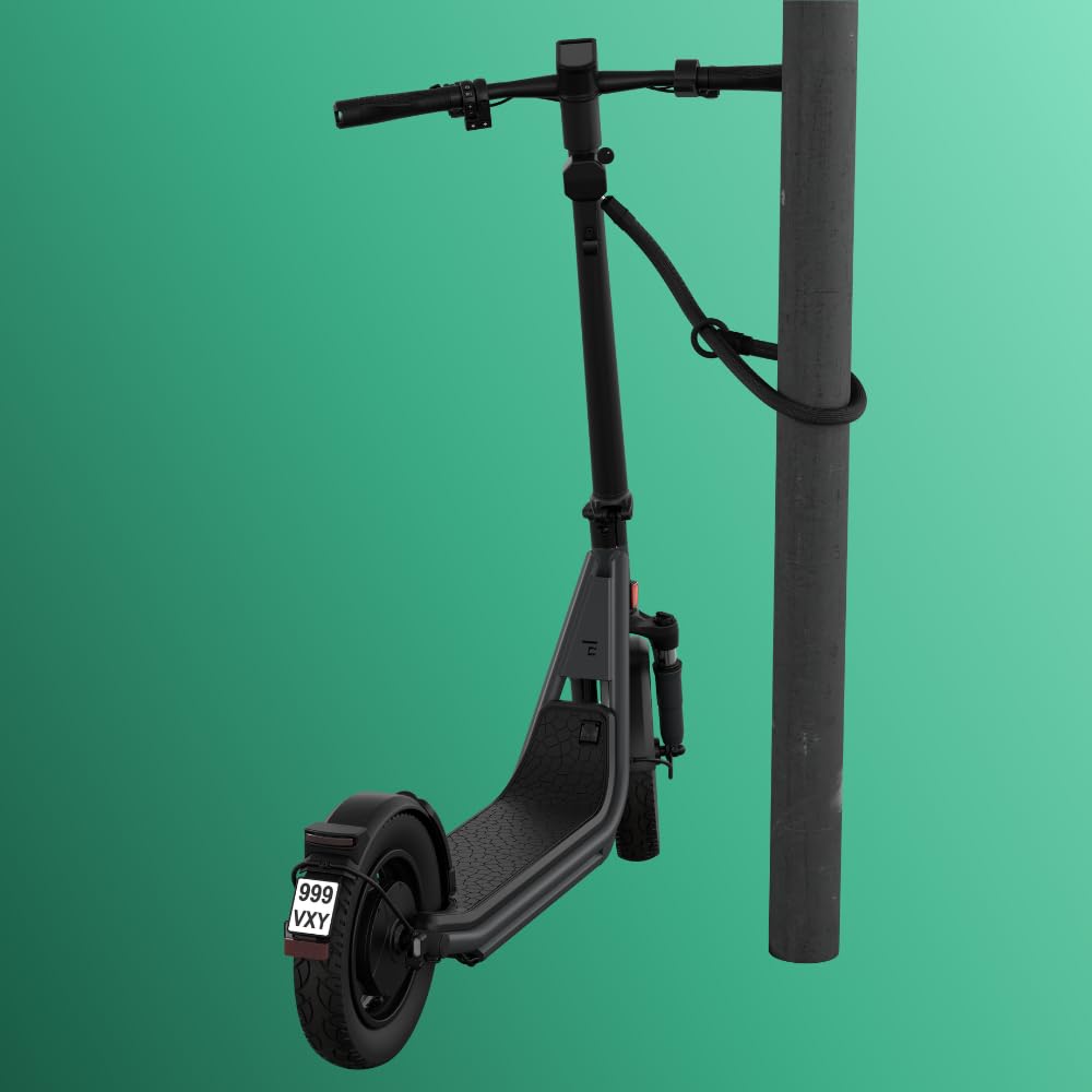 Egret Easy Lock 2-in-1 - E-Scooter Schloss, 120 cm E Roller Schloss mit hoher Sicherheitsstufe und Schlüssel, Kompatibel mit Egret Ey! und X, Schwarz