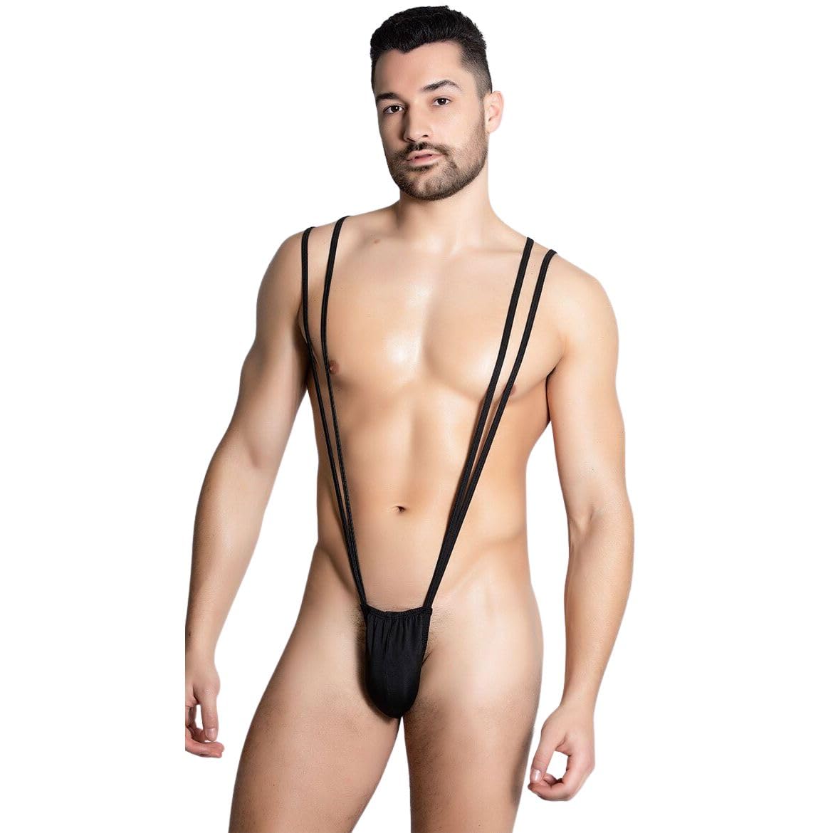 AAYAN BABY Night Wear Undergarments Suspender for Men Lingerie Comfortable and Colorful for Honeymoon Night Small Size Black - 07688