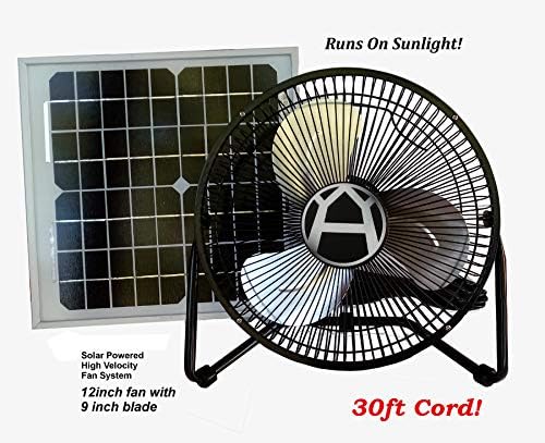 Western Harmonics Solar Powered Fan Kit with 30ft Cord Length