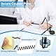 PATIKIL 6Pcs Sicherer Stift mit Klebebandkette und Sicherem Stifthalter, Empfangstresenstifte Schreibtischstift Schwarze Tintenfüllungen für Büro Zuhause Büromaterial, Runde Basis, Blau