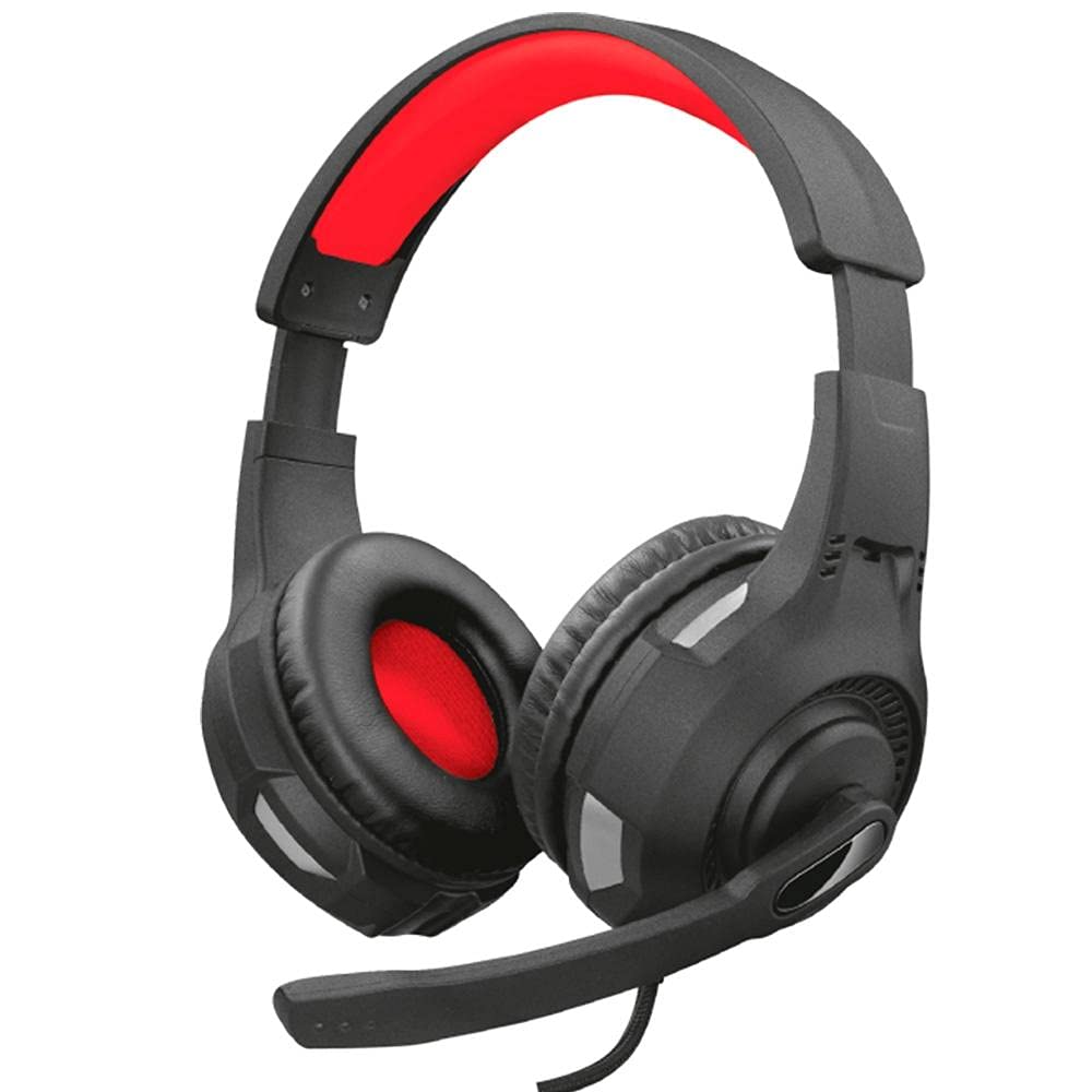 Trust Gaming GXT 307 Ravu Casque Gamer avec Micro pour PC, Ordinateur Portable, PS4, Xbox One, Nintendo Switch et Mobile, Jack 3.5mm - Noir/Rouge