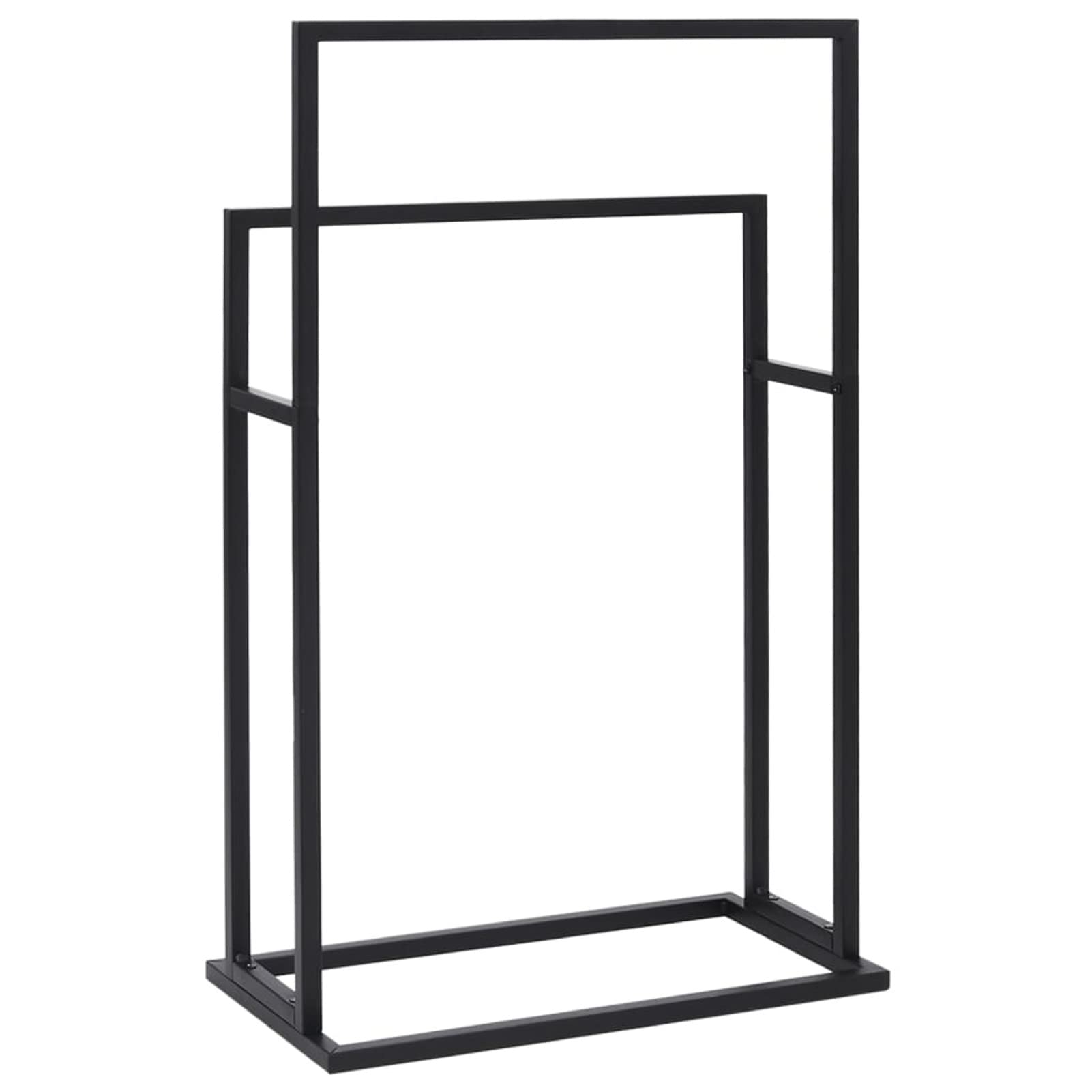 Homgoday Porte-serviettes autoportante noir 48 x 24 x 78,5 cm en fer, meubles pour maison intérieure extérieure salon chambre à coucher