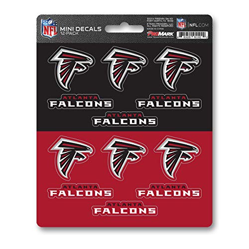 Promark NFL Atlanta Falcons DecalDecal Set Mini 12 Pack, Team Colors, One Size