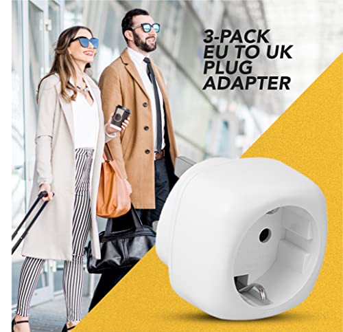 Travel Adaptor, WHITE PACK OF 3 - Image 2