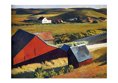 Cobb's Barns Edward Hopper tableau d'art mat encadré petit
