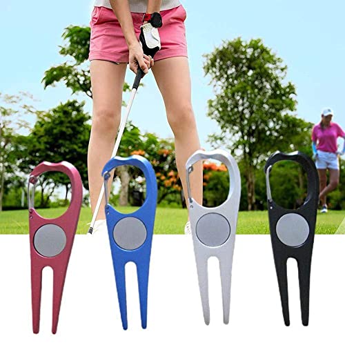 Golf Tool Zinklegering Golf Reparatie Opvouwbare Put Marker Tool Cursus Mini Pen Vork Pitchfork Cleaner Groen - Afbeelding 6